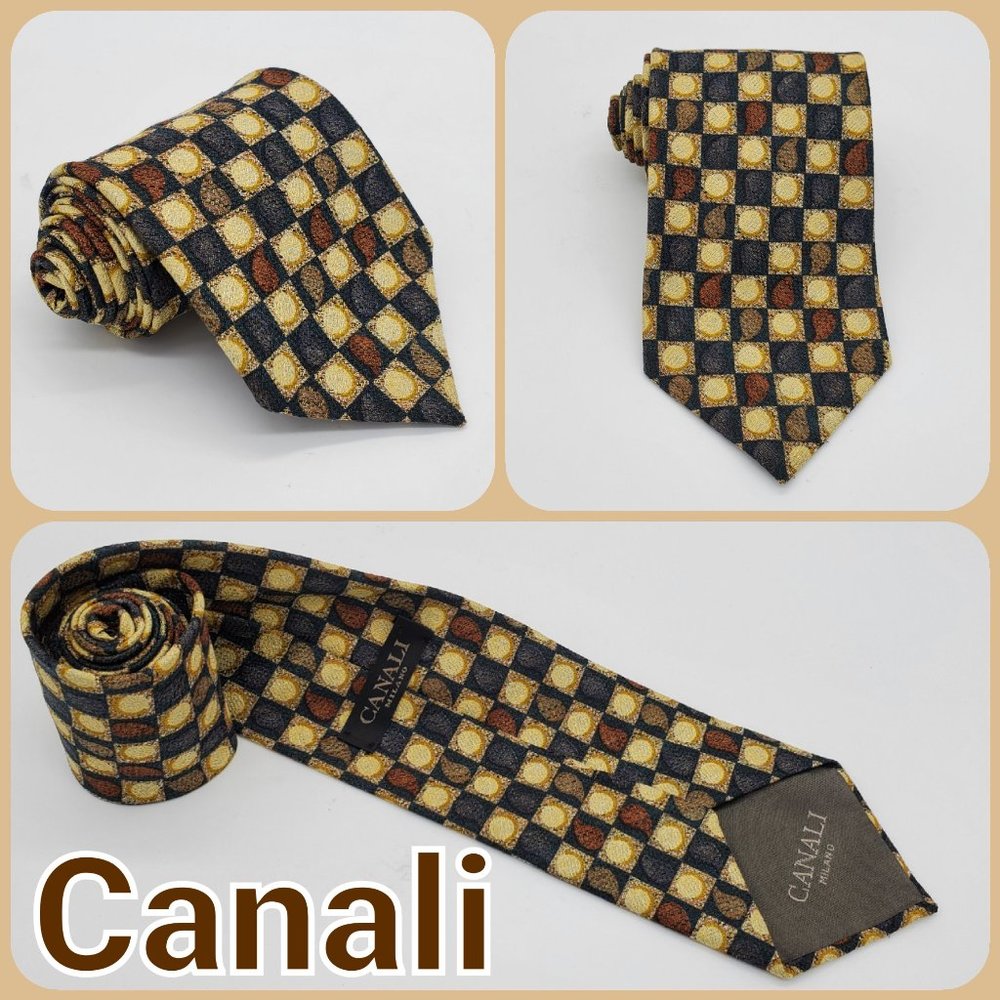 Canali Tie Milano Made in Italy 100% Silk